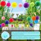 20pcs Light Blue Paper Pom Poms Decorations, DIY Decorative Tissue Paper Pom-poms Flowers Ball for Party Wedding Outdoor Decoration